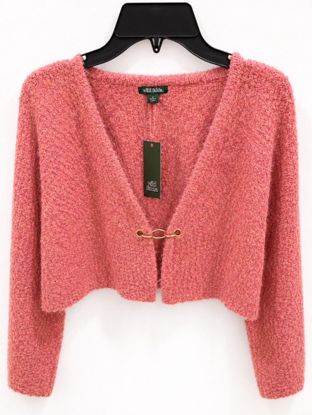 Womens size medium Wild Fable Mauve pink with gold toggle closure Cardiagn NWT